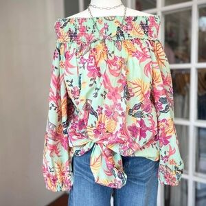 Charlie Paige Multicolor Floral Boho Skirt
